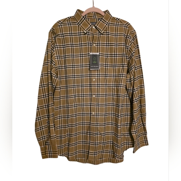 Van Heusen Men's Weekend Twill Shirt Crockery Plaid L NWT - Picture 5 of 15